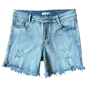 Z Avenue US Women's Cut Off Jean Shorts Size M Medium Light Blue Denim Jeans
